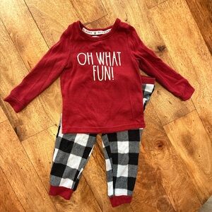 Rae Dunn Red and Black Pajama Set Cozy Winter Style